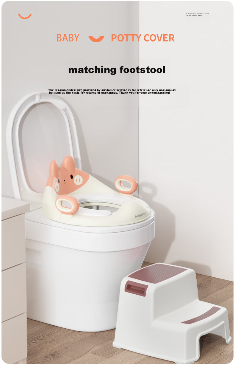 Babyhood Children's Toilet Seat, Baby Boy And Girl Potty Training Aid, PVC Soft Cushion, Rabbit Design, Mint Gree 8
