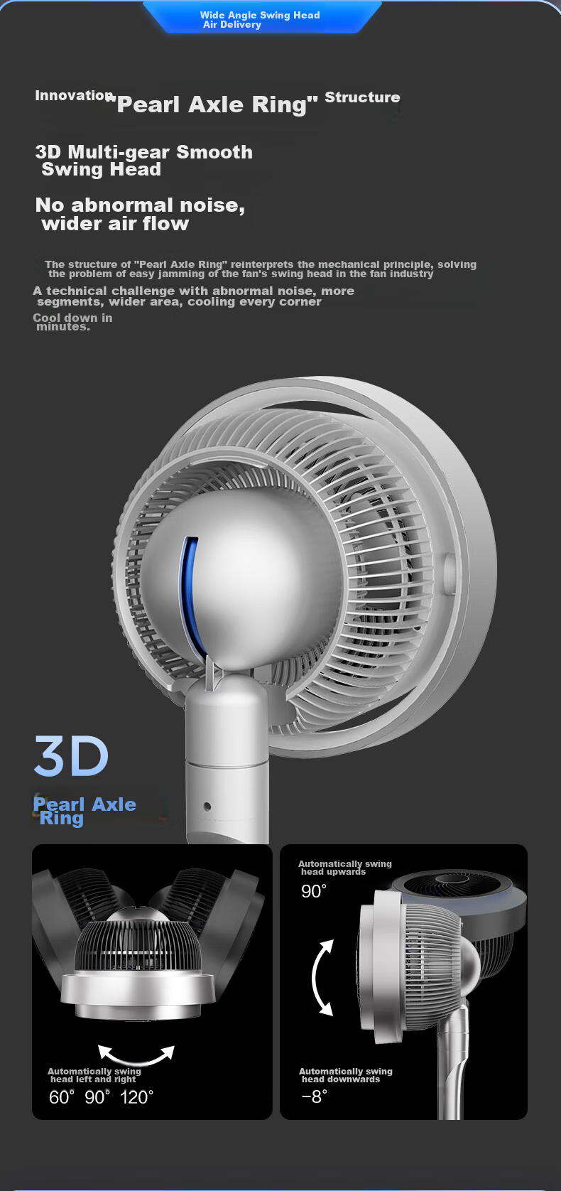 AIRMATE [Light And Shadow Ambient Light] Dolphin Air Circulation Fan, Electric Fan, Plasma Purification And Disinfection, 32-Level DC Inverter, Household First-Class Energy Efficiency, Quiet Floor Fan AIR11 9