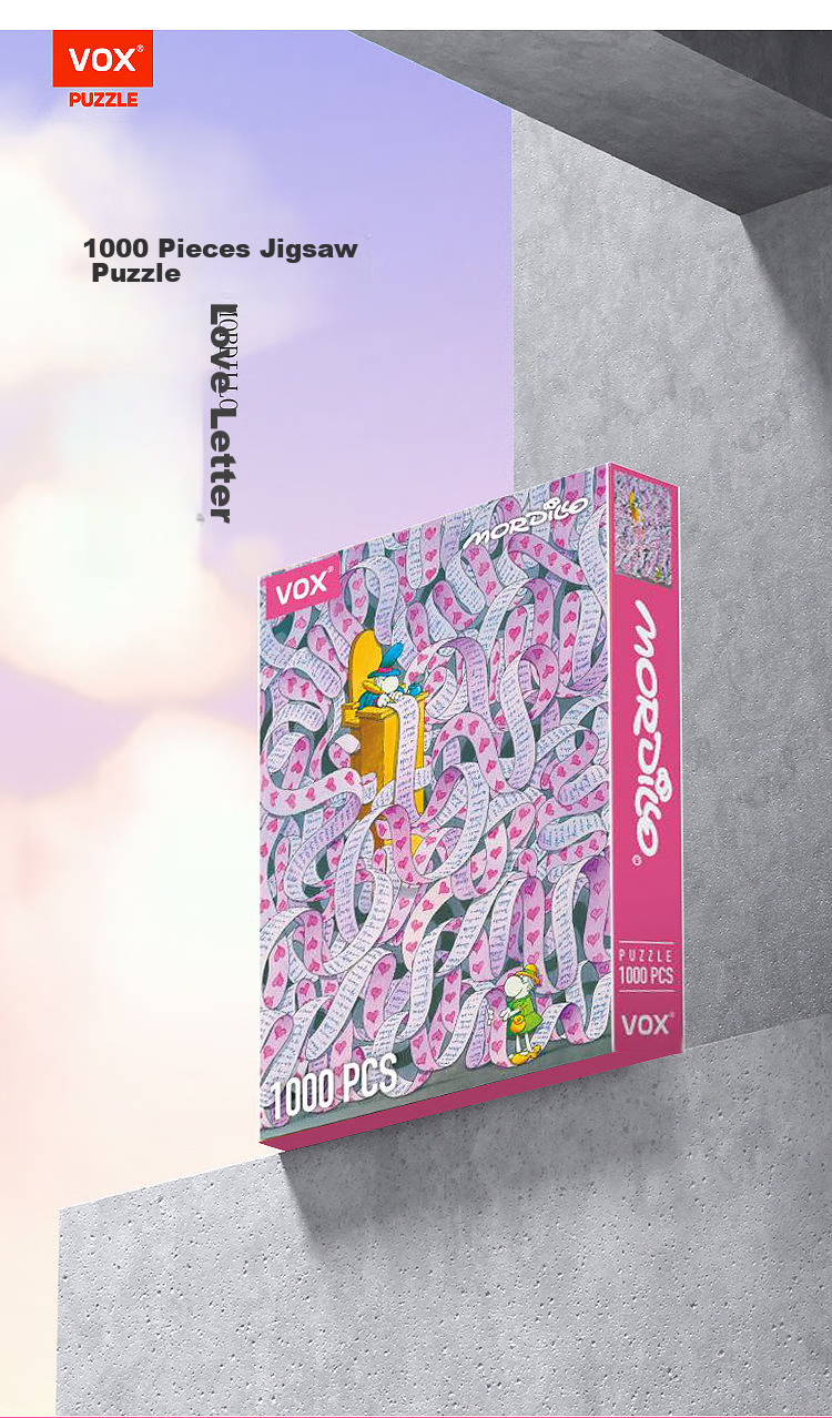 VOX Adult Puzzle, 1000 Pieces, Love Letter Adult Toy, Stress Relief, High Difficulty Healing Puzzle, Birthday Gift 6