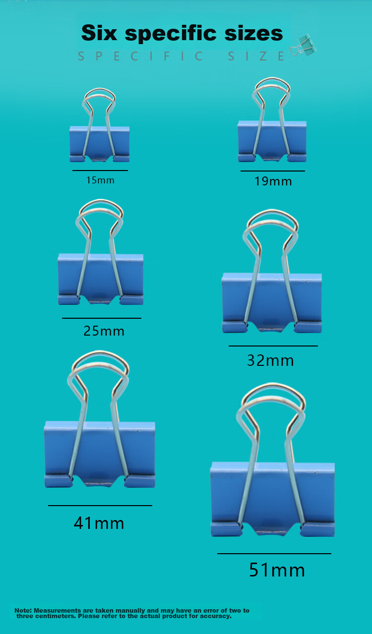 DL DINGLI Long Tail Clip, Colorful Ticket Clip, Metal File Folder, Student Book Clip, Exam Paper Clip, Office Supplies, Stationery, Office Ticket Clip, Binder Clip, 4#25mm, 48 Pieces, DL6064 2