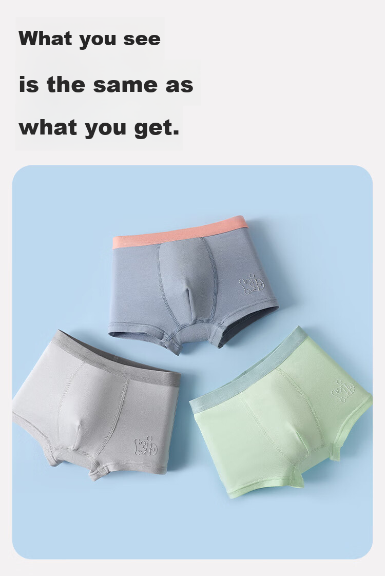 MiiOW Children's Underwear, Boys' Modal Boxer Briefs, for Older Kids, Thin Summer Style, Youth Boys' Shorts, Size 130 12