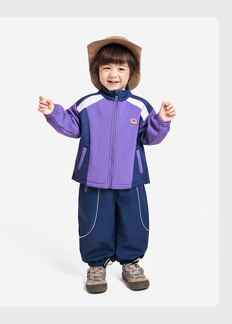 Ciciibear Fleece-Lined Boys' Sweatshirt Set, Children's Autumn And Winter Cardigan, Baby Casual Stylish Sportswear, Cool And Trendy 7