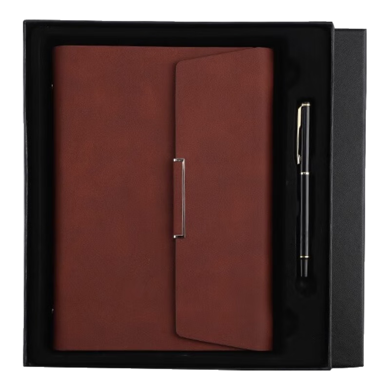 TENGXIONG Notebook A5 Simple High-End Journal, Multifunctional Tri-Fold Loose-Leaf Notebook Gift Box, Customizable Detachable Meeting Office Supplies, Corporate Business Gift Customizable Logo