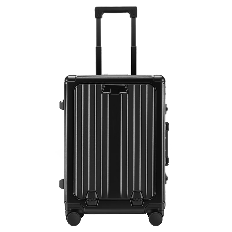 Dream Traveler Business Suitcase with Spinner Wheels, Front Opening Luggage for Men And Women, Password Lock, Travel Case, 24-Inch Matte Black