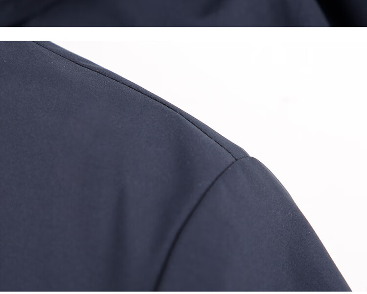 TRIES Men's Fleece-Lined Hooded Jacket Autumn Winter Windproof Solid Color Fashion Warm Outerwear 5
