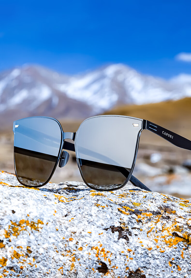 CAPONI Nylon Polarized Sunglasses, UV Protection Sunglasses for Men And Women, Driving Glasses, Anti-UV Eyewear, Slimming Effect for Large Faces 2