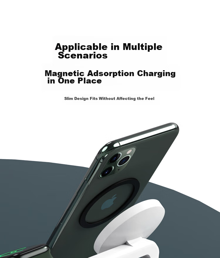 ESCASE Wireless Charging Magnetic Ring MagSafe Phone Stand Rectangular Magnet Back Sticker Suction Cup Compatible with Apple Huawei Xiaomi Samsung Universal Instant IPhone 15 Converter 8