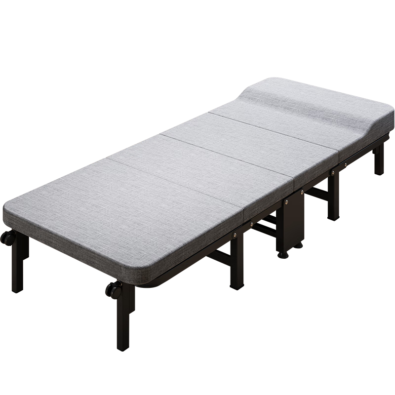 Okeefe Folding Bed, Single Office Nap Bed, Accompanying Care Bed, Simple Bed, Four-Fold Wooden Board Bed for Napping, 80cm