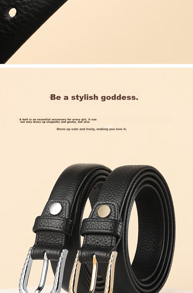 CARTELO Women's Leather Belt, Casual Trouser Waistband, Versatile Fashion Accessory, Gift for Wife Or Girlfriend 7