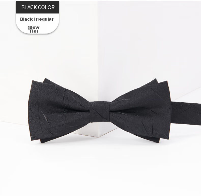GLO-STORY Bow Tie for Men, Groom Wedding Formal Wear, Business Butterfly Tie for Groomsmen, Gift Box Set, Navy Blue Plaid Patter 4
