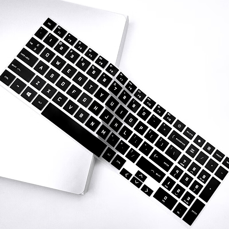 Jiasu HP Shadow Elf 10/9 Black Matte Keyboard Cover, Anti-Blue Light Tempered Glass Film, 16-Inch Laptop Tempered Glass Protective Film Set, All-Inclusive Kit for Convenience 2