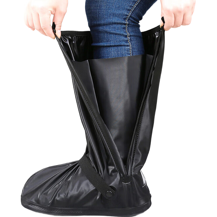 BWNK Waterproof Shoe Covers, Rain Boots for Men And Women, Thickened Wear-Resistant Water-Proof Overshoes, High-Top Size L
