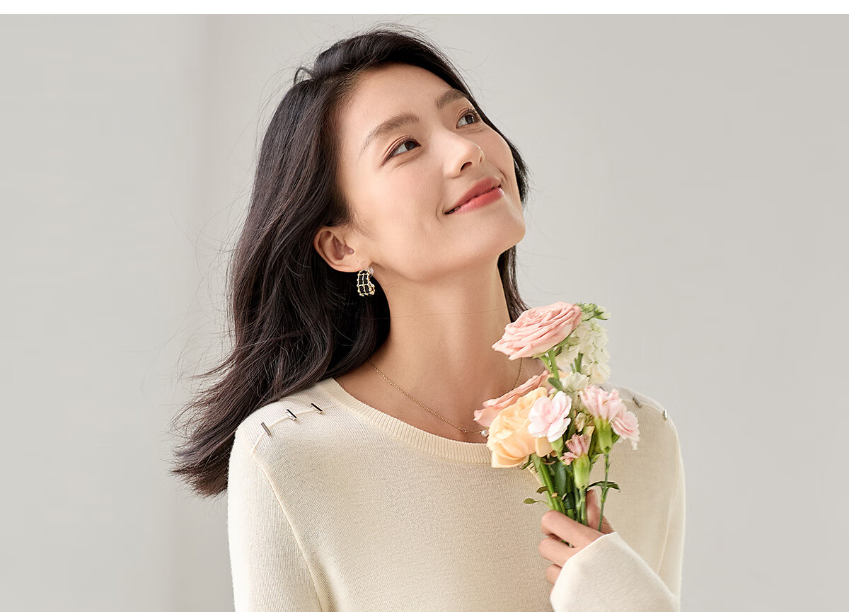 Chushen Chunqiu Women's Knitwear Designer Round Neck Solid Color Versatile Base Sweater Top S144Z7003 14