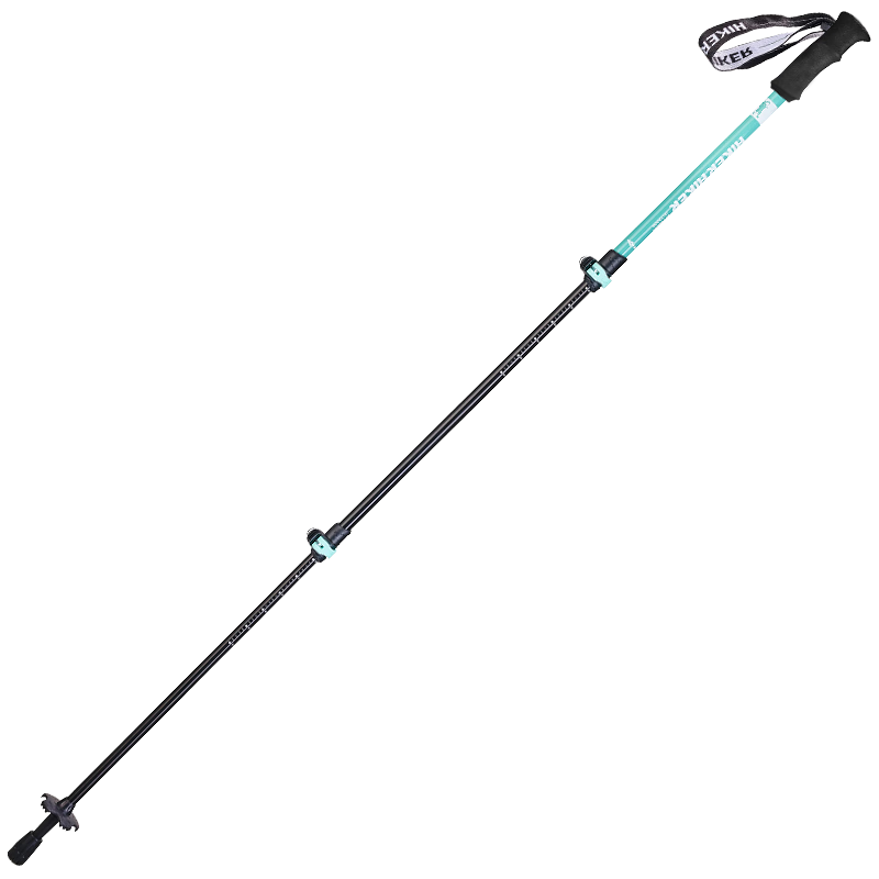 Pelliot [Qingyi AL] Children's Outdoor Trekking Pole, Aluminum Alloy Telescopic Hiking Stick, 166036026 Gree