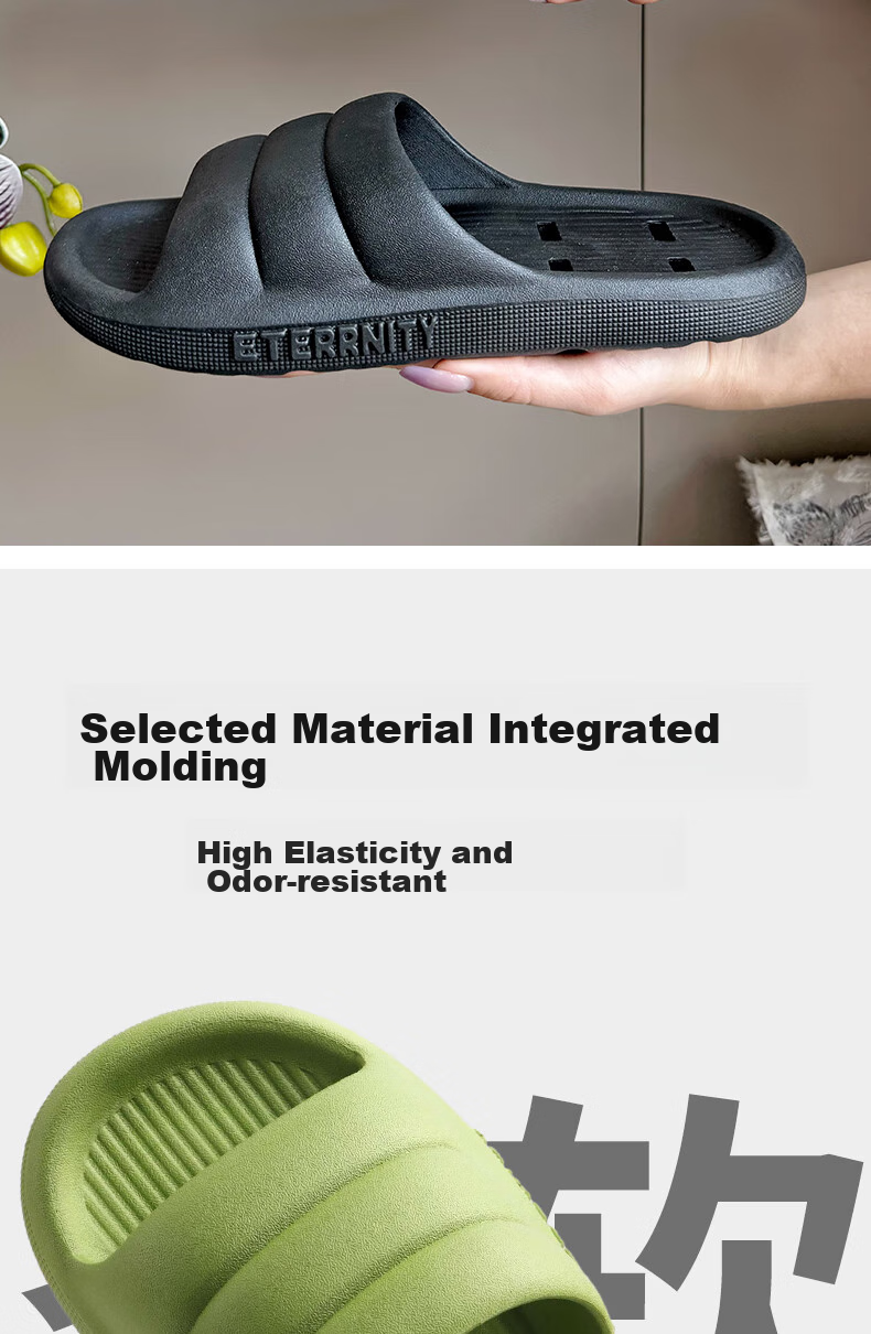 IQGD Slippers for Men And Women, Indoor/outdoor Home Bathroom Clogs, Couple Style, 2402 [Black], Size 36-37 5