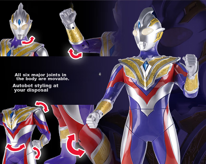 LDCX Children's Toy, Large-Sized Sound And Light-Emitting Action Figure for Boys, Birthday Gift, Ultraman Zeta Gift Box 9