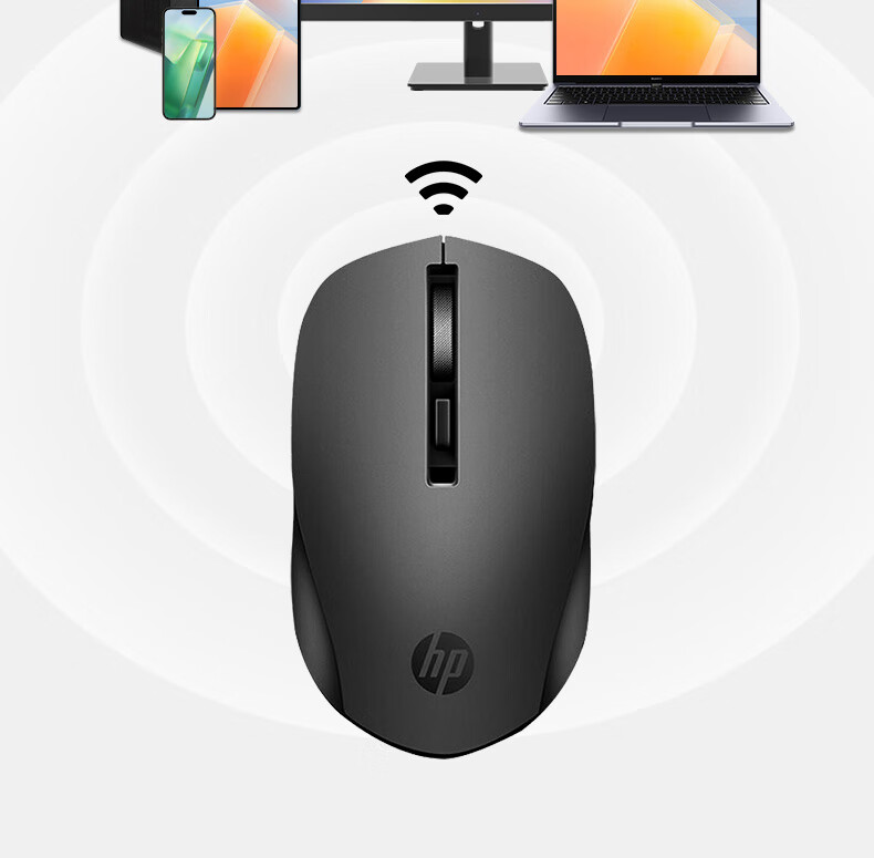 HP S1000 Plus Wireless Mouse Office Mouse Home/business Office/laptop/desk USB Plug-And Wireless Black Mouse 14