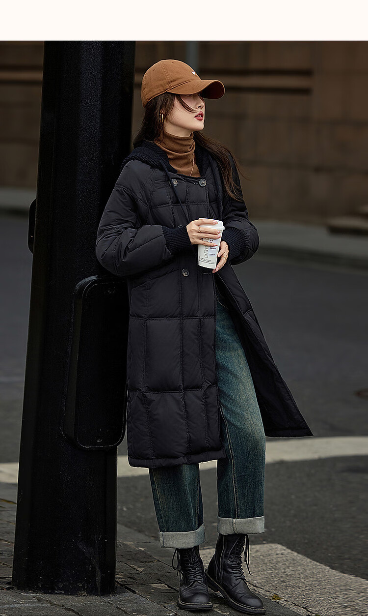 Dme [50D Cotton-Like Memory] Winter Lightweight 90% Duck Down Detachable Knitted Hooded down Jacket 11