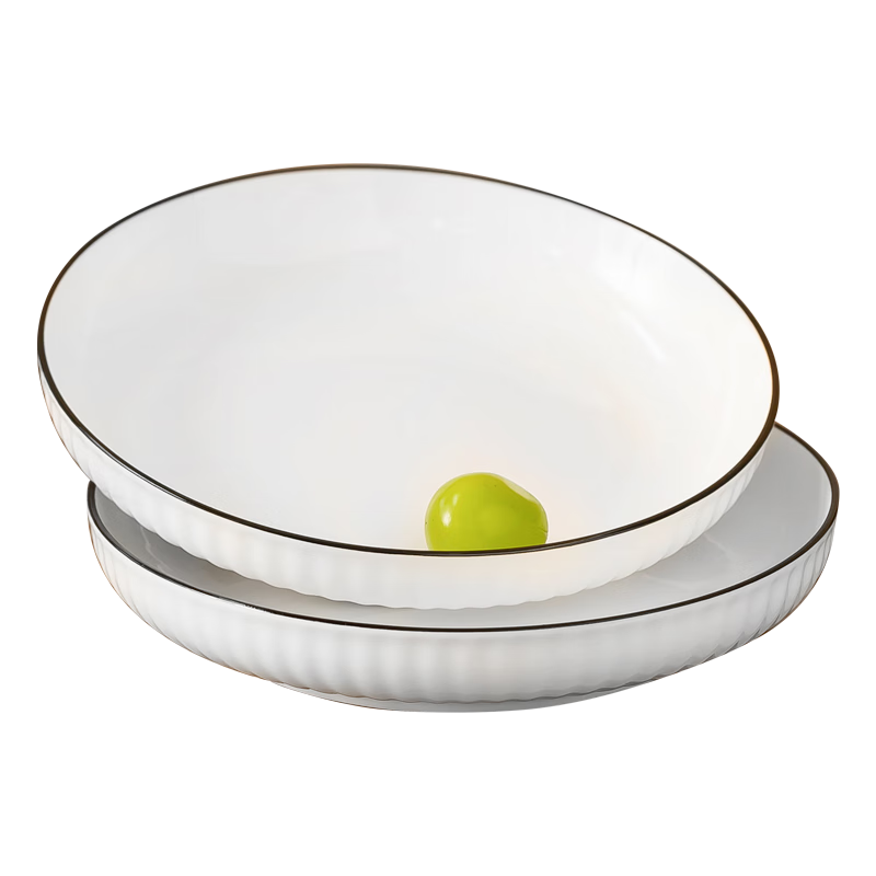 JD Original Tableware Set, Plates And Dishes for Housewarming Gift, Ceramic Home Dining Plates, Hefeng Shantian 7 Inch *2