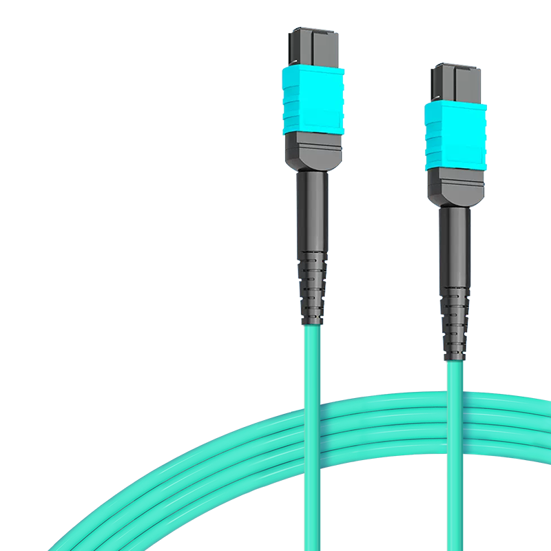 BYNET 8-Core MPO-MPO Fiber Optic Patch Cord Female B Polarity Compatible MTP OM4 10G/40G/100G Multimode Fiber Cable 10m
