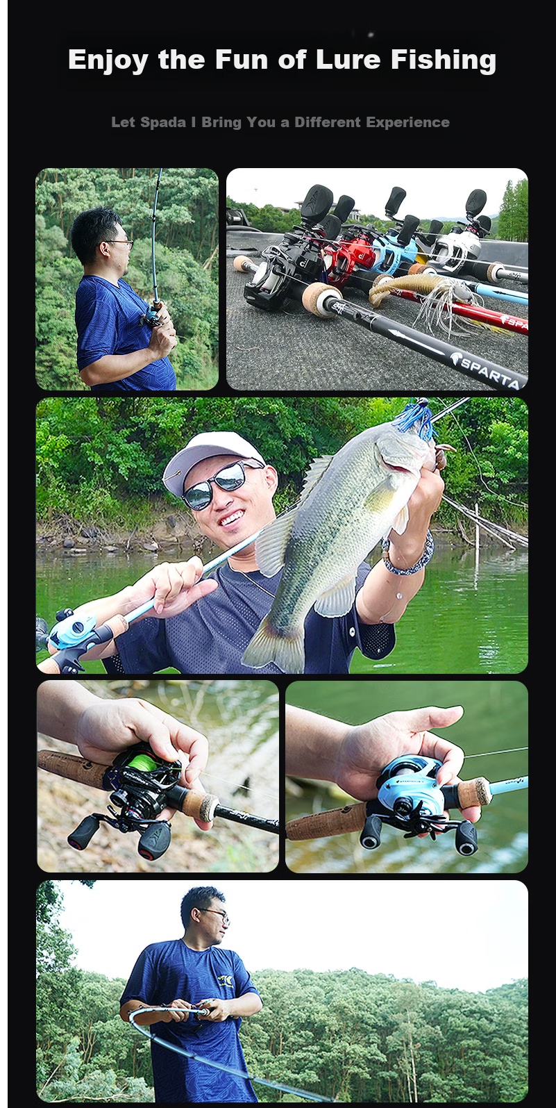 KastKing Spinning Rod Set with Dual Rod Tips, Pistol Grip, Baitcasting Reel, Carbon Fiber Fishing Rod And Sea Rod 9