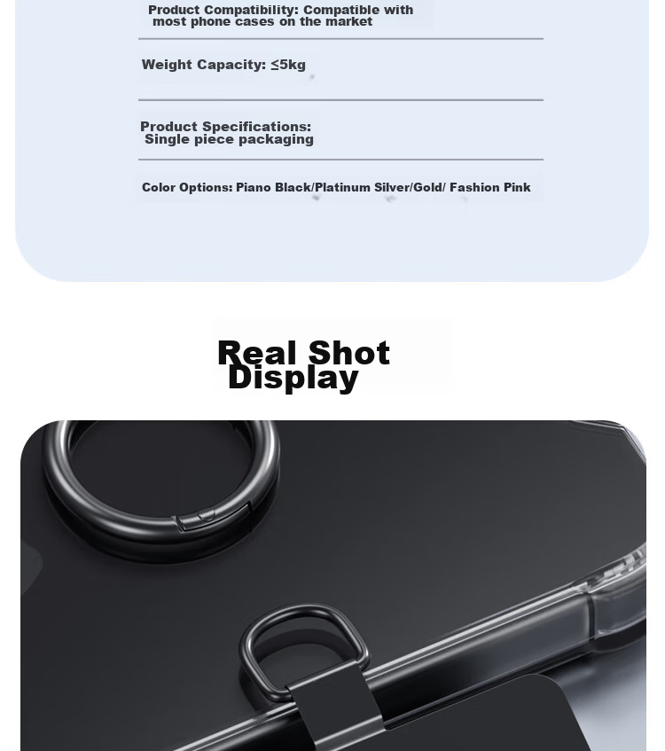 ESCASE Ultra-Thin Metal Clip Phone Case, Universal Phone Holder for Huawei, Apple, Android Phones, Lanyard Strap, Multi-Dopamine Compatible, No Case Interference, MO3Pro Gold Color 12