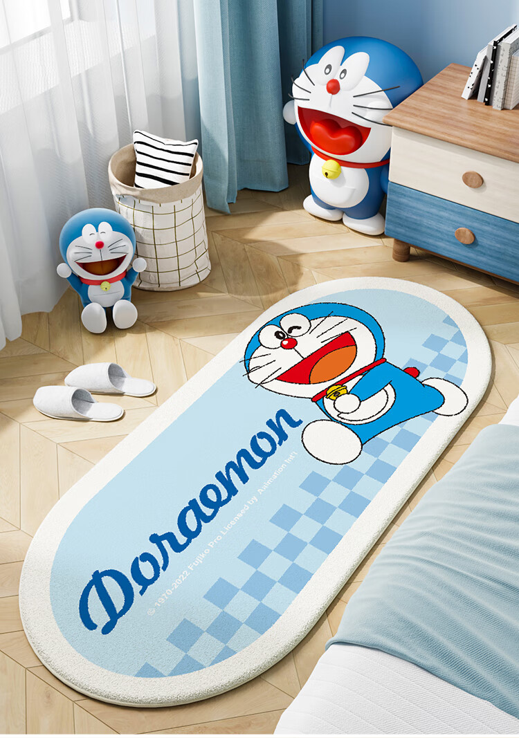 Dajiang Doraemon Co-Branded Carpet, Bedroom Bedside Rug, Children's Room Cartoon Fun Long Strip Bedrug, 80x160cm 11