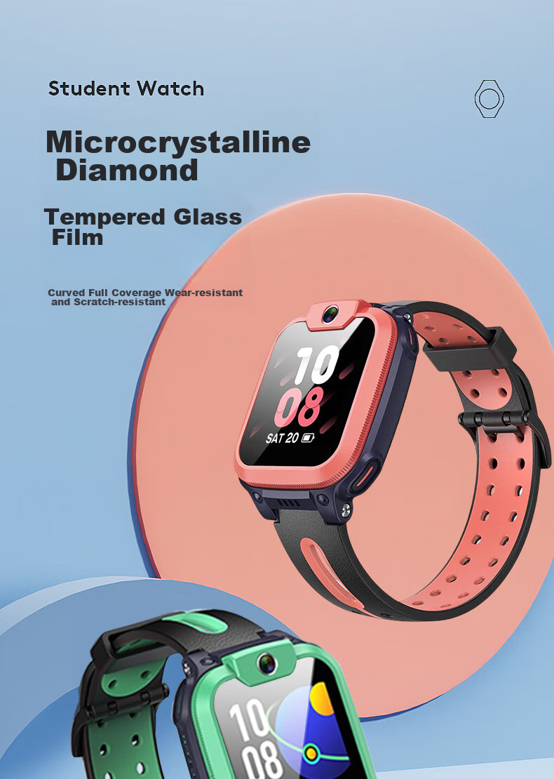 ESCASE [Three-Pack Premium] Xiaotiancai Children's Smartwatch N3/Q1A/Q2A Tempered Glass Screen Protector, Auto-Adhesive, Fingerprint-Resistant Glass Film 1