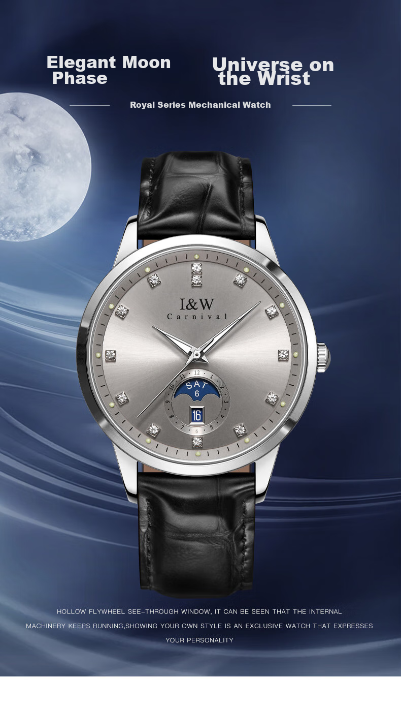 Aiwochi Swiss IW Watch, Men's Fully Automatic Mechanical Wristwatch, Official Authentic Product, 2026 New Model, Top Ten Brand 1