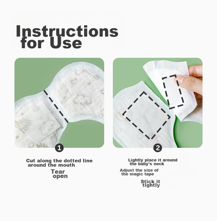 JOYNCLEON Disposable Drool Bibs for Babies, Rotatable Washable Bibs for Newborns, 50 Pieces, Jyp62199 18