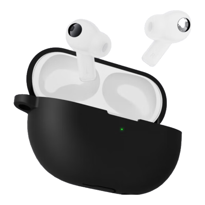 ESCASE Huawei Earphone Freebuds Pro 3 Protective Case, Bluetooth Earphone Storage Box, Liquid Silicone Soft Shell, Fully Enclosed, Shockproof, Ultra-Thin Protective Case, I9 Black