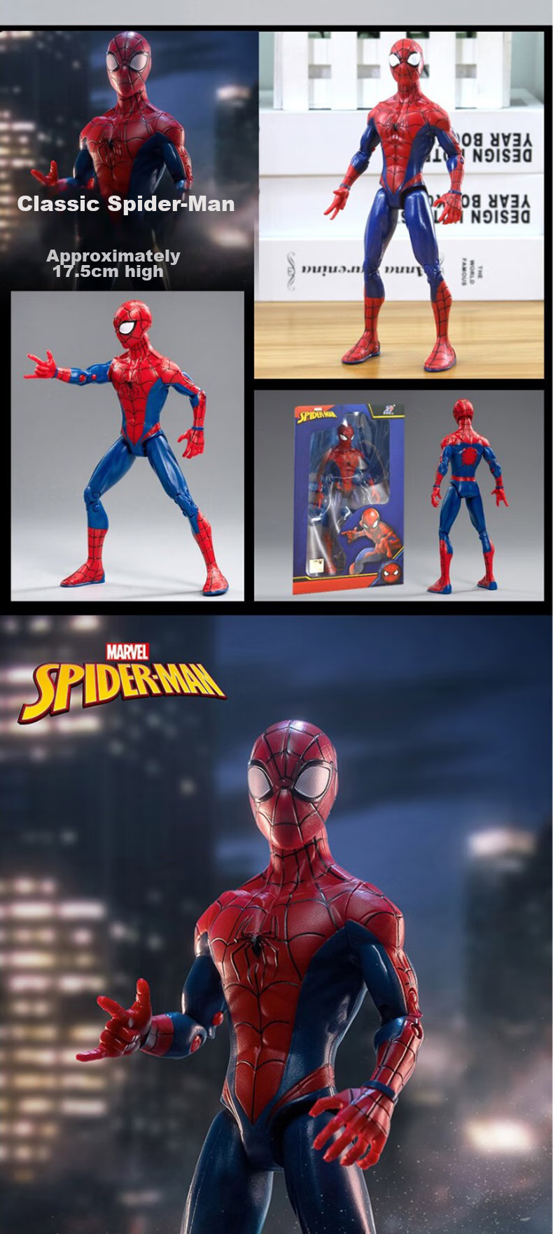 Marvel 7-Inch Classic Spider-Man Articulated Action Figure, Boy's Birthday Gift 10