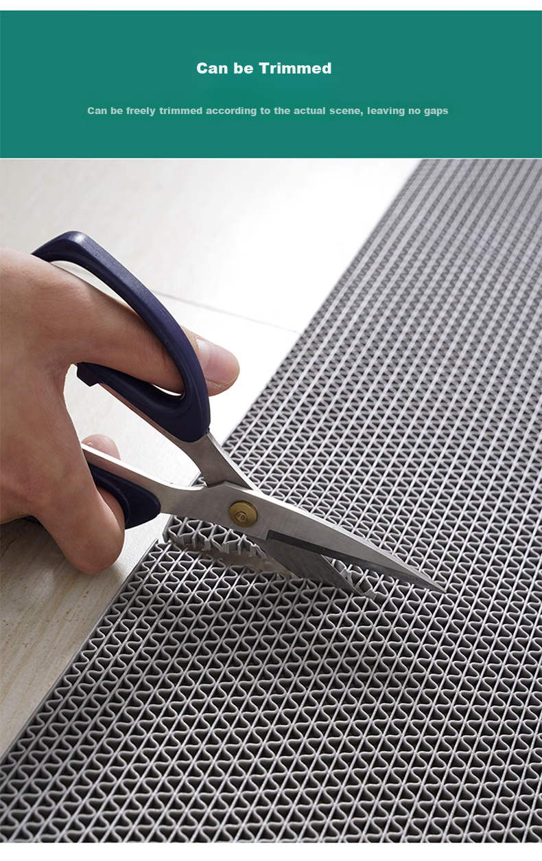 DIYIN Hollow Non-Slip Mat Bathroom Floor Mat PVC Door Mat Waterproof Foot Mat Extra Thick 5mm Red 1.2 Meters Wide 3 Meters Long 15