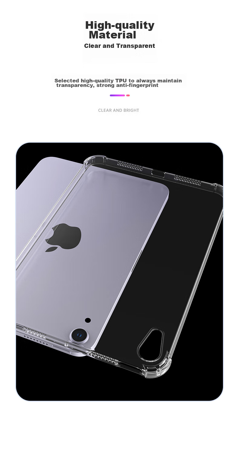 BIAZE Compatible with 2026 M4 Chip Apple IPad Air 11-Inch Case, Protective Cover for Apple Tablet Air 8/7/6, 11-Inch TPU Air Cushion Shockproof Soft Case 9