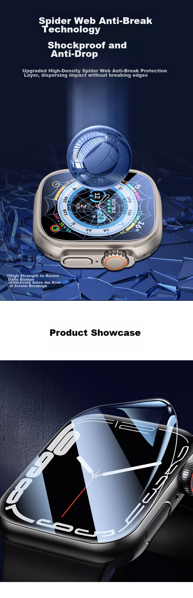 MAIKUQI Apple Watch Series 6 40mm Protective Film, 9D Full Screen Coverage, Scratch-Resistant High-Definition Hydrogel Film, 2-Pack Smartwatch Screen Protector 4