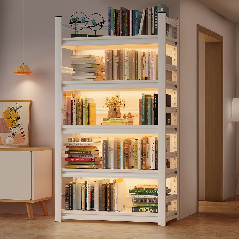 Anerya Steel Bookshelf Storage Rack, Floor-Standing 160cm, Multi-Tier Simple Bookcase Display Shelf, Storage Organizer, 5 Layers 60cm