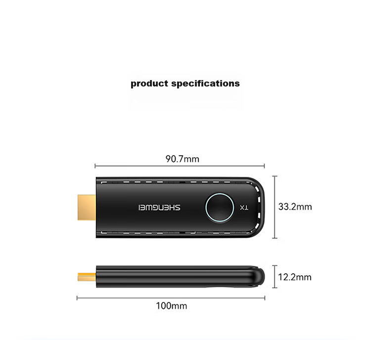 Shengwei HDMI Enterprise-Grade Wireless Screen Mirroring Device, High-Definition Conference Sharing, Laptop to Projector TV Transmitter, Point-To 30 Meters, DHD005AB 21