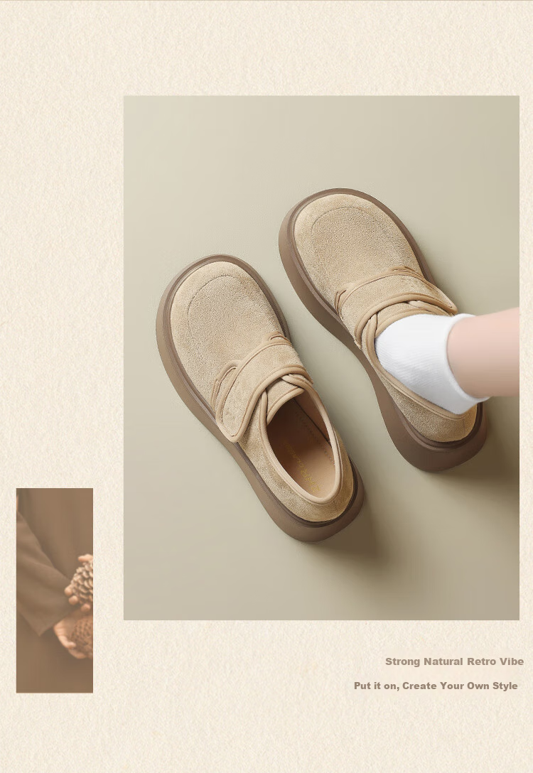 ZHR Thick-Soled Birkenstock Sandals for Women, Versatile Height-Increasing Casual Shoes, Autumn Soft-Soled Lightweight Women's Shoes, AB171, Khaki Color, Size 39 17
