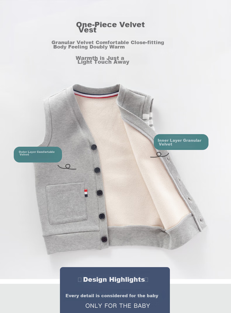 NUBIWU Children's Vest, Boys' Waistcoat, Big Kids' Outer Wear Vest, Boys' Spring Style Sleeveless Jacket Clothing 3