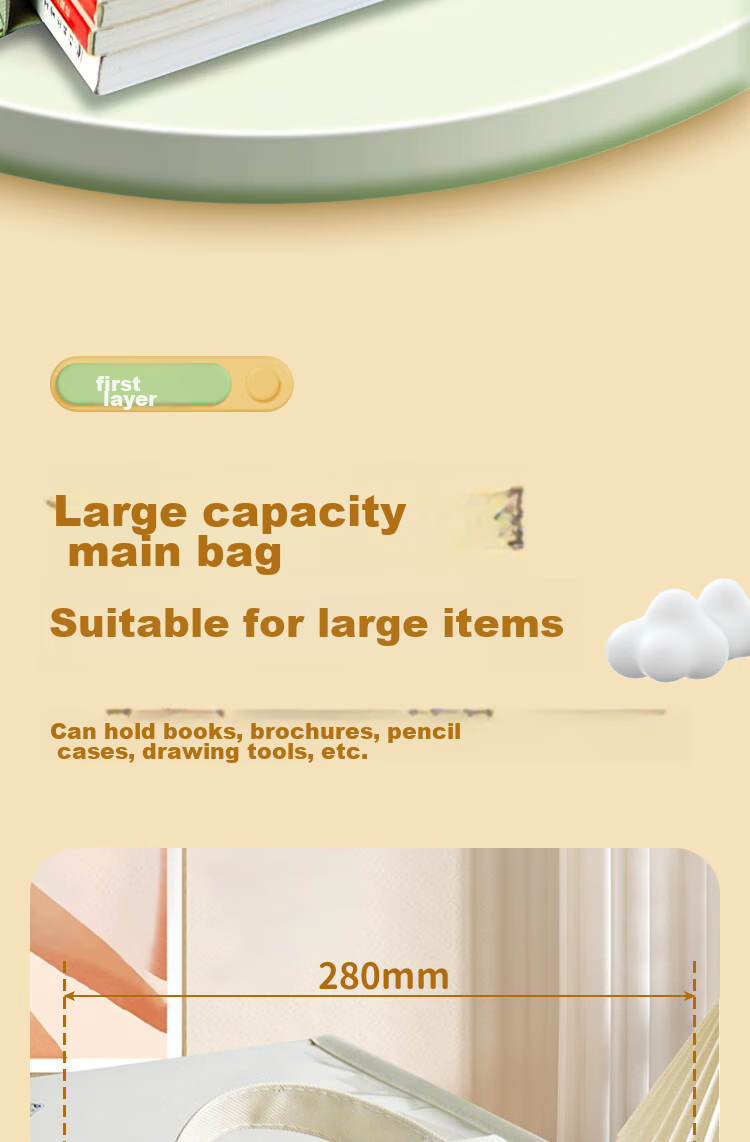 NVV Tutoring Bag, Art Bag for Primary School Students, Handbag, Book Bag, Study Bag, Exam Paper Storage Bag, Homework Handbag, Document File Bag, Astronaut Design NR-D02A 5