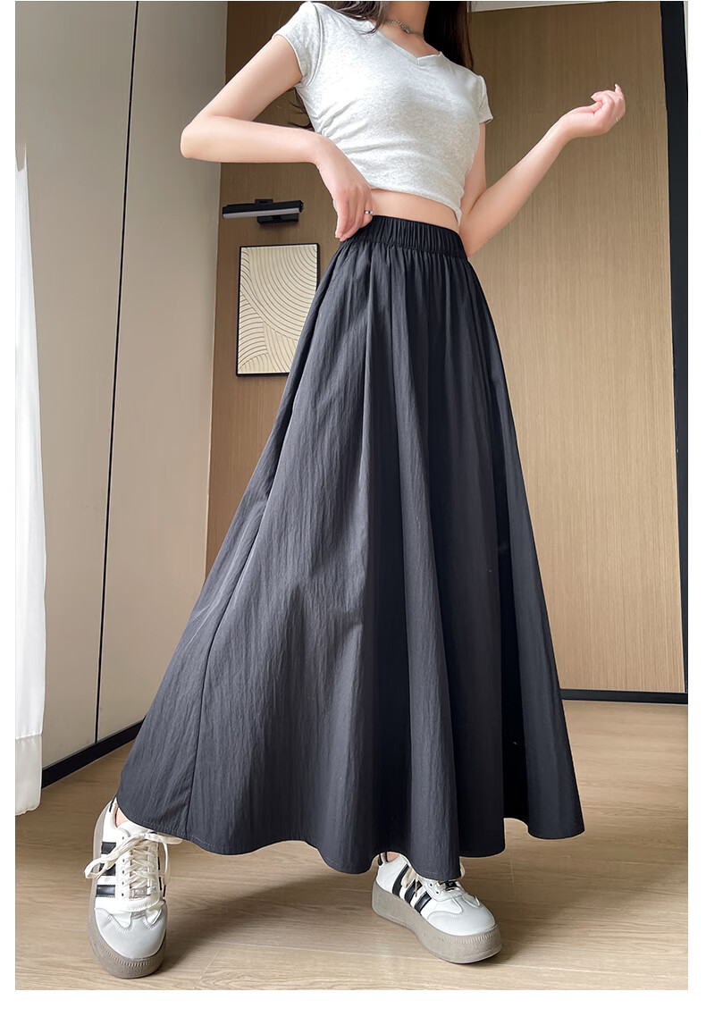 LangSha High-Waisted Yamamoto Skirt Pants for Women, Summer Lightweight Flowy Slimming A-Line Skirt Shorts, Loose Wide-Leg Pants for Petite Figures 31