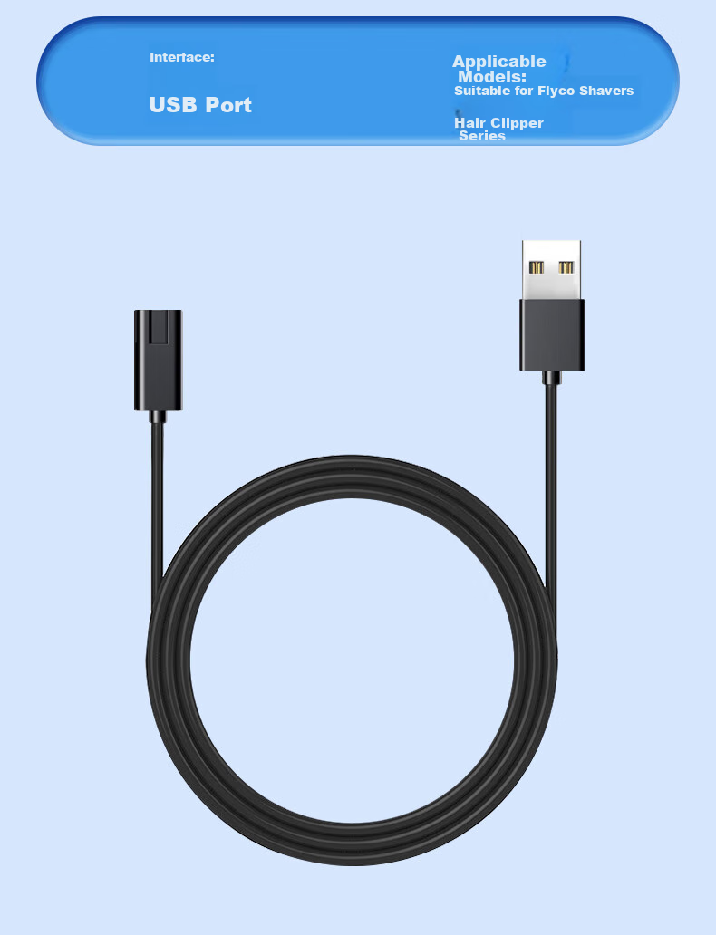 Yingqian Compatible Charging Cable And Power Cord Accessories for Flyco Shavers FS Series fs308/317/326/338/352/367/389/399/632/868/881 10