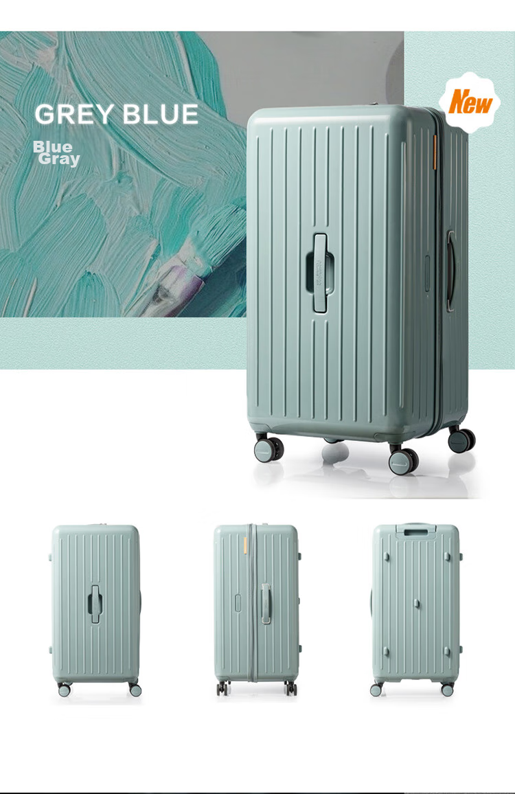 AMERICAN TOURISTER Luggage, 24-Inch Deep Compartment Suitcase, Travel Case with Large Capacity, Password Lock, Celebrity Style, BB5 Blue-Gray Color 16