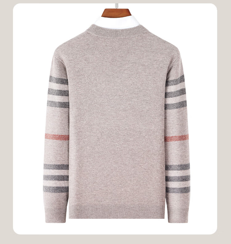 Antonio 100% Wool Crew Neck Soft Comfortable Thickened New Men's Pullover Warm Wool Sweater 2