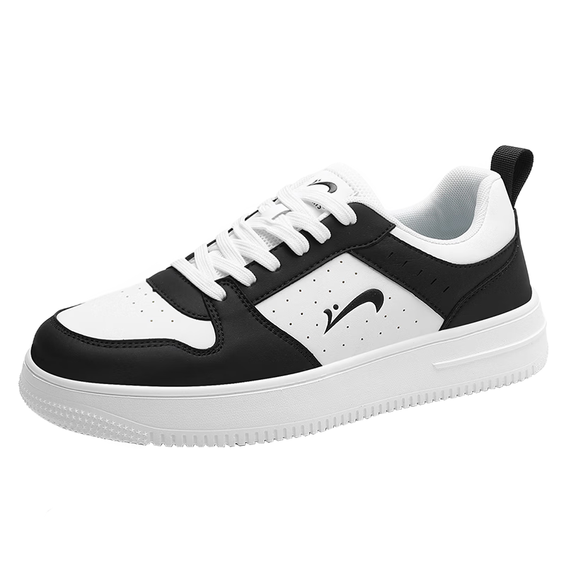 Guirenniao Women's Sneakers, New Couple's Casual Shoes, Thick-Soled Sports Shoes, White/black, Size 39