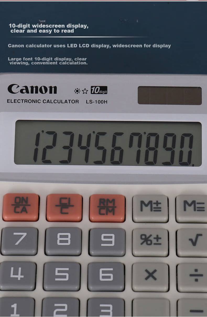 Canon LS-100H Financial Office Calculator, Desktop Stylish Creative Small Calculator 8