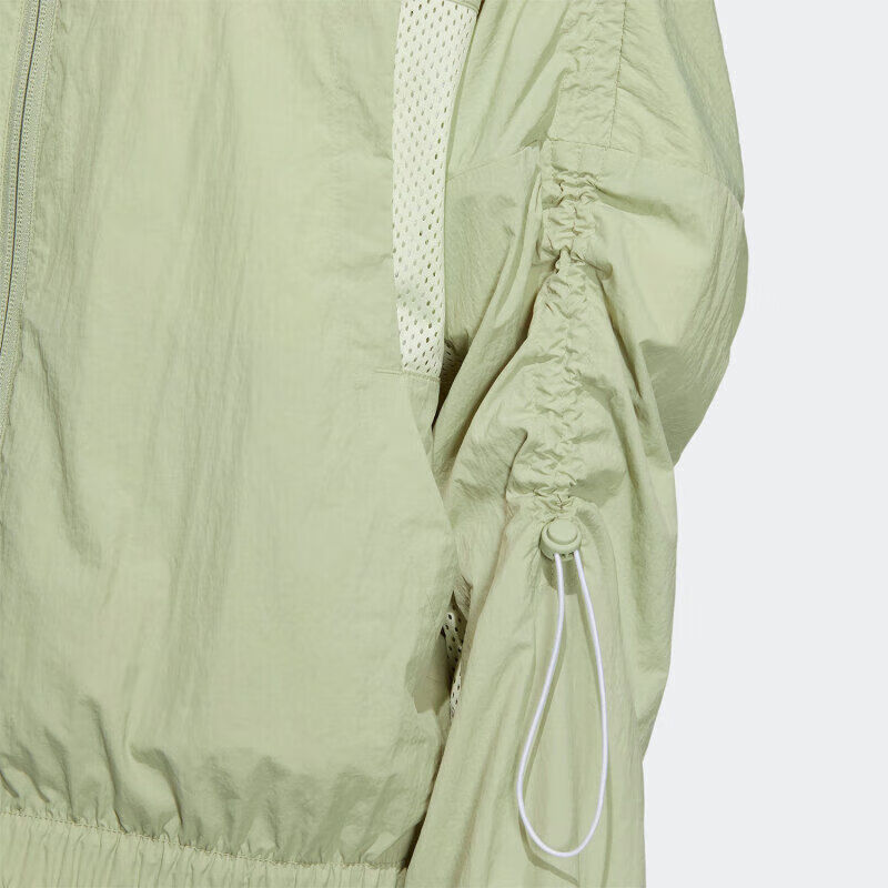 Adidas Women's Lightweight Windproof Sports Casual Stand Collar Jacket HS8843 Green S 5