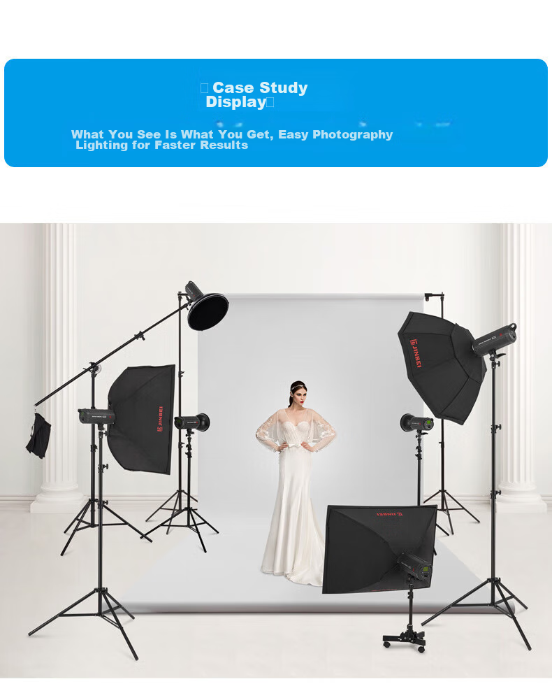 JINBEI JINBEI Photography Studio Floor Light Stand, Professional Dual-Use Background Light Stand, Wheeled Mobile Background Stand, Foldable Light Stand, Studio Equipment, DDJ-70 Background Light Stand 4