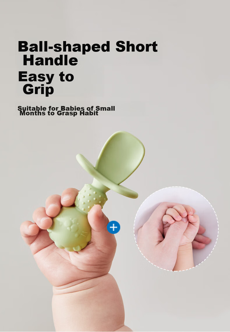 LOCK&LOCK Silicone Spoon, Baby Spoon, Children's Tableware, Fork Spoon, Baby Food Spoon, Soft Spoon for Learning to Eat, Self-Feeding Training Spoo 7