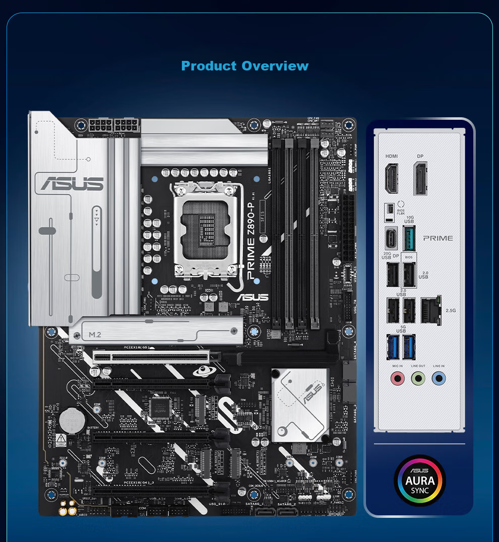 ASUS ProArt Z890-CREATOR WIFI Creative Motherboard Supports CPU 285K/265K/270K (Intel Z890/LGA 1851) 2